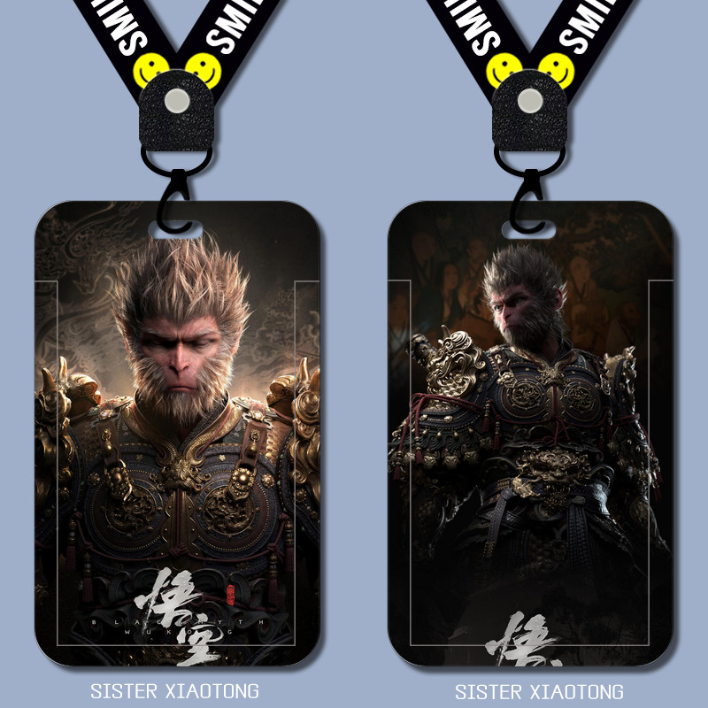 Black Myth: Wukong DIY Student School ID Card Holder Personal ID Card Bank Card MRT Card Case