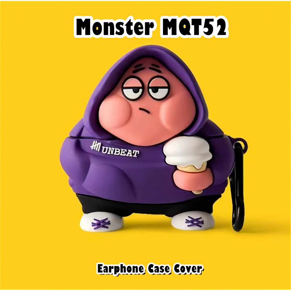 ประณีตสําหรับ Monster MQT52 กรณี Cool Tide การ์ตูนซิลิโคนอ่อนนุ่มหูฟังกรณีปลอกฝาครอบ