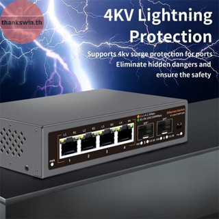 Thankswin 2.5Gbps Ethernet 4 พอร์ต 2500Mbps Network Switcher…