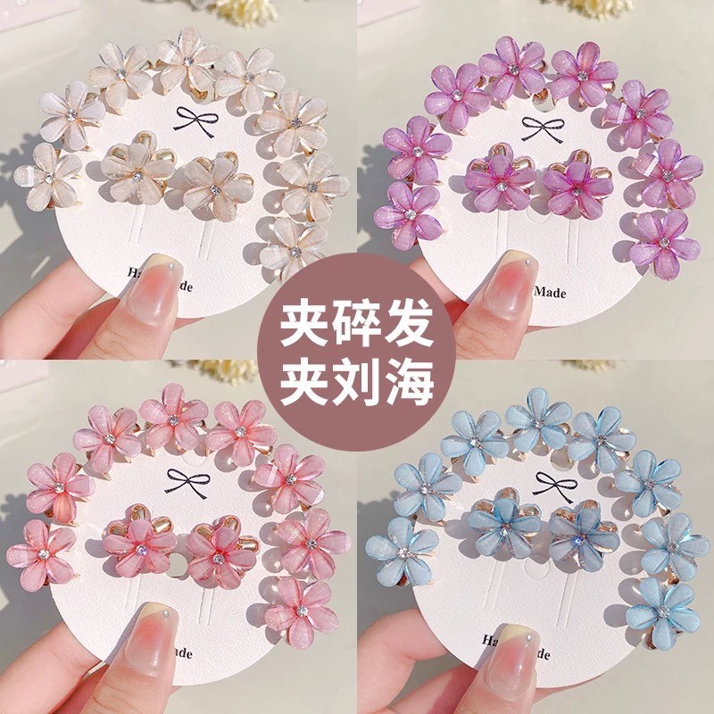 ใหม่กิ๊บติดผมดอกไม้มินิสําหรับผู้หญิงคลิปหน้าม้าระดับไฮเอนด์และหวาน