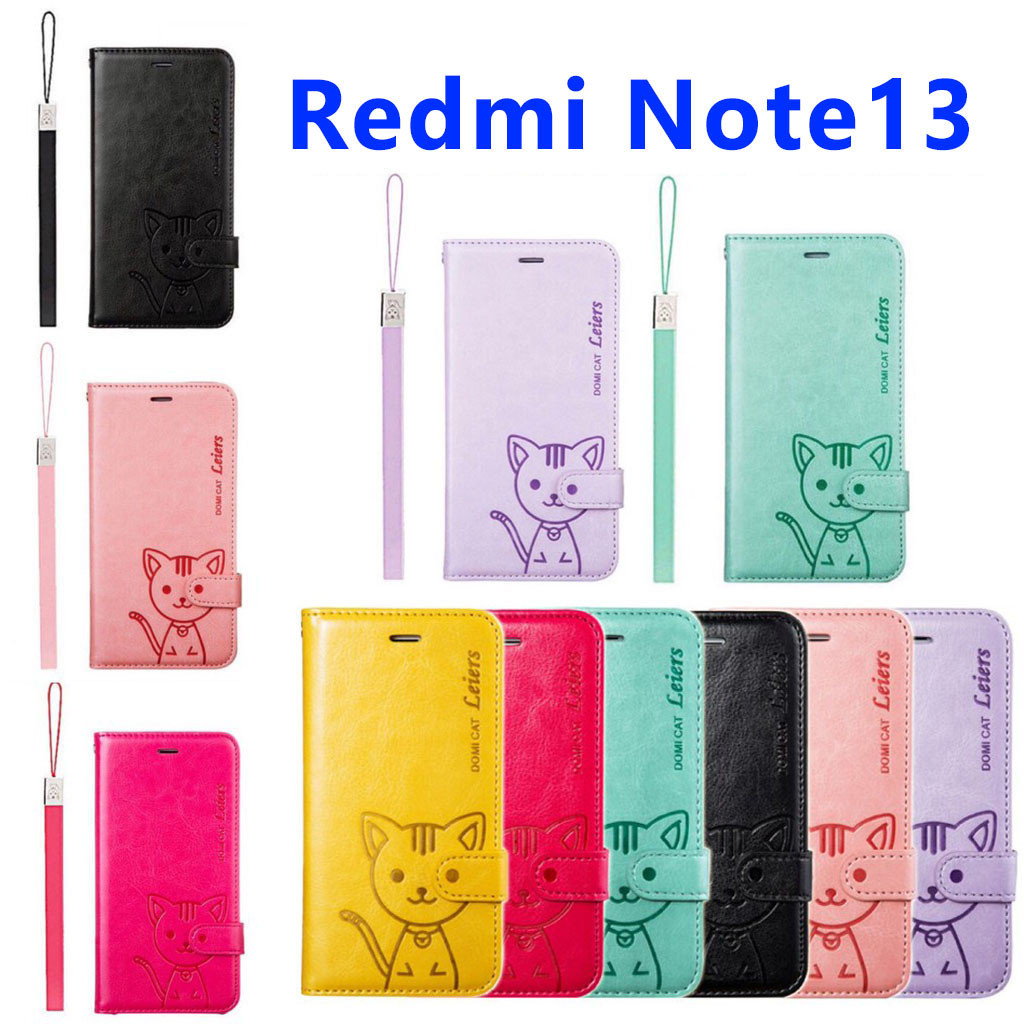 เคส กระเป๋าหนัง สำหรับ XIAOMI Redmi A3  REDMI 13C Note13 4G/5G Note13Pro Plus 12 12C Note12Pro Note12 Redmi12 Domicat