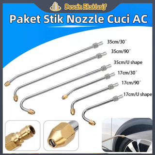 [Ready Stock]Paket Stik Nozzle Cuci AC Nozzle Jet Bengkok Spuyer Steam Cuci Mobil Baja Tahan Karat