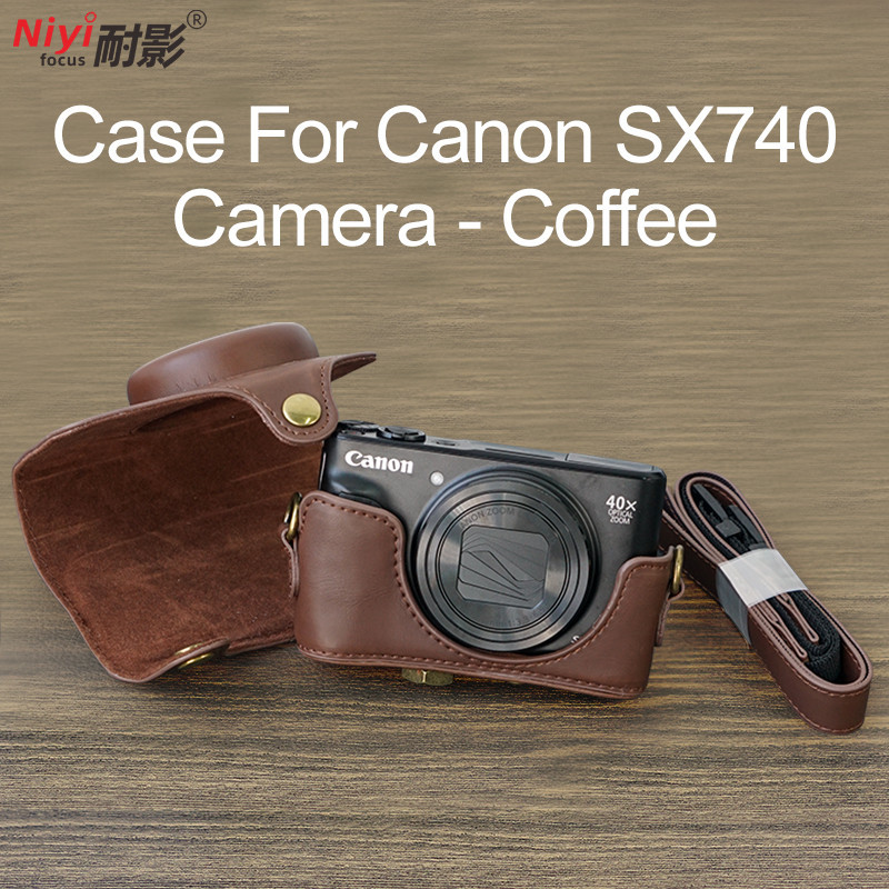 เคสกระเป๋าใส่กล้องดิจิทัล หนัง สไตล์วินเทจ พร้อมสายคล้อง คุณภาพสูง สําหรับ Canon SX70 R5 R6 R8 R10 Canon EOS 200D II