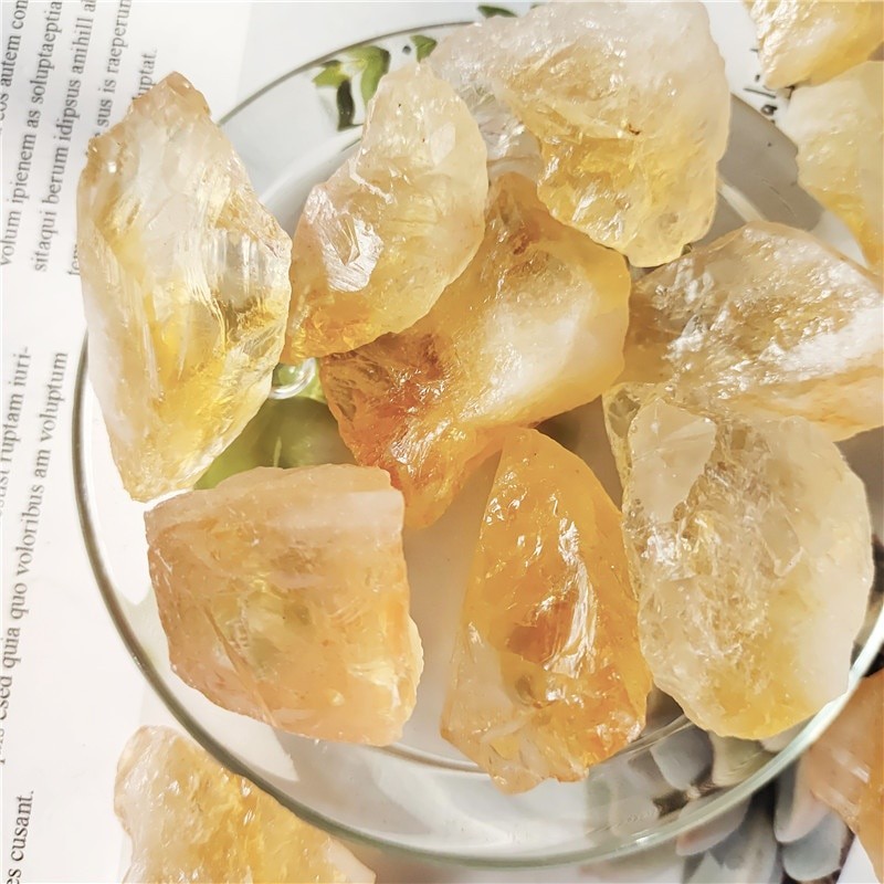 ซิทรินบราซิลธรรมชาติ Natural Brazil Citrine Ore Crystal ตกแต่งบ้านและของขวัญ Diy หินตู้ปลา