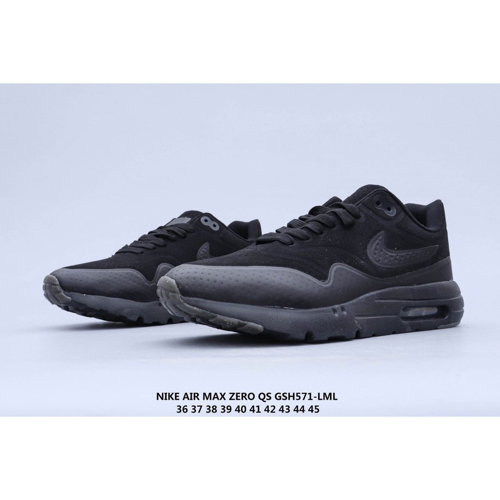 ,,,Nike original  Nike AIR MAX ZERO QS  for men's  and women's   running shoes  all black