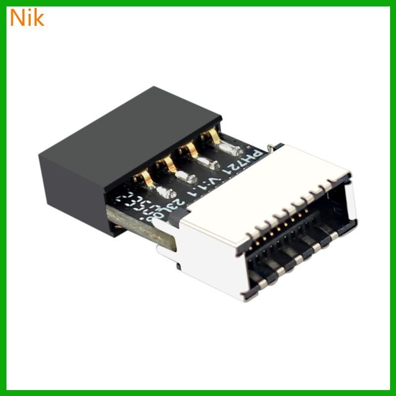 Nik อะแดปเตอร์แปลงเมนบอร์ดคอมพิวเตอร์ USB2 0 9PIN ตัวผู้ เป็น TypeE 20Pin ตัวเมีย ใช้งานง่าย ทนทาน