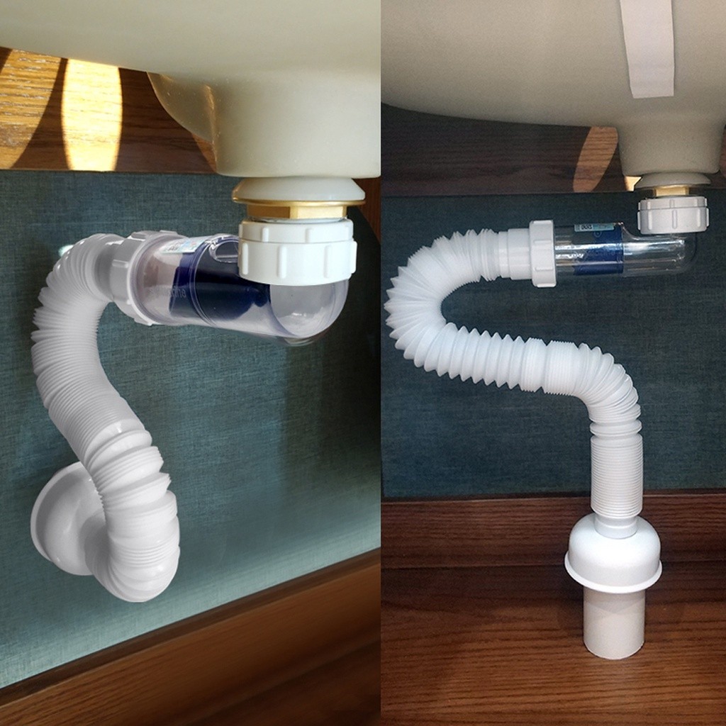 ท่อน้ำทิ้งใช้สำหรับอ่างล้างหน้าและอ่างที่รูเท่ากัน