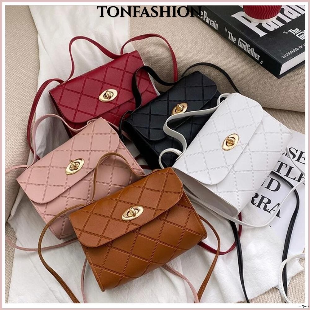 Tonfashion กระเป๋าถือ กระเป๋าเมสเซนเจอร์ ขนาดเล็ก สําหรับผู้หญิง