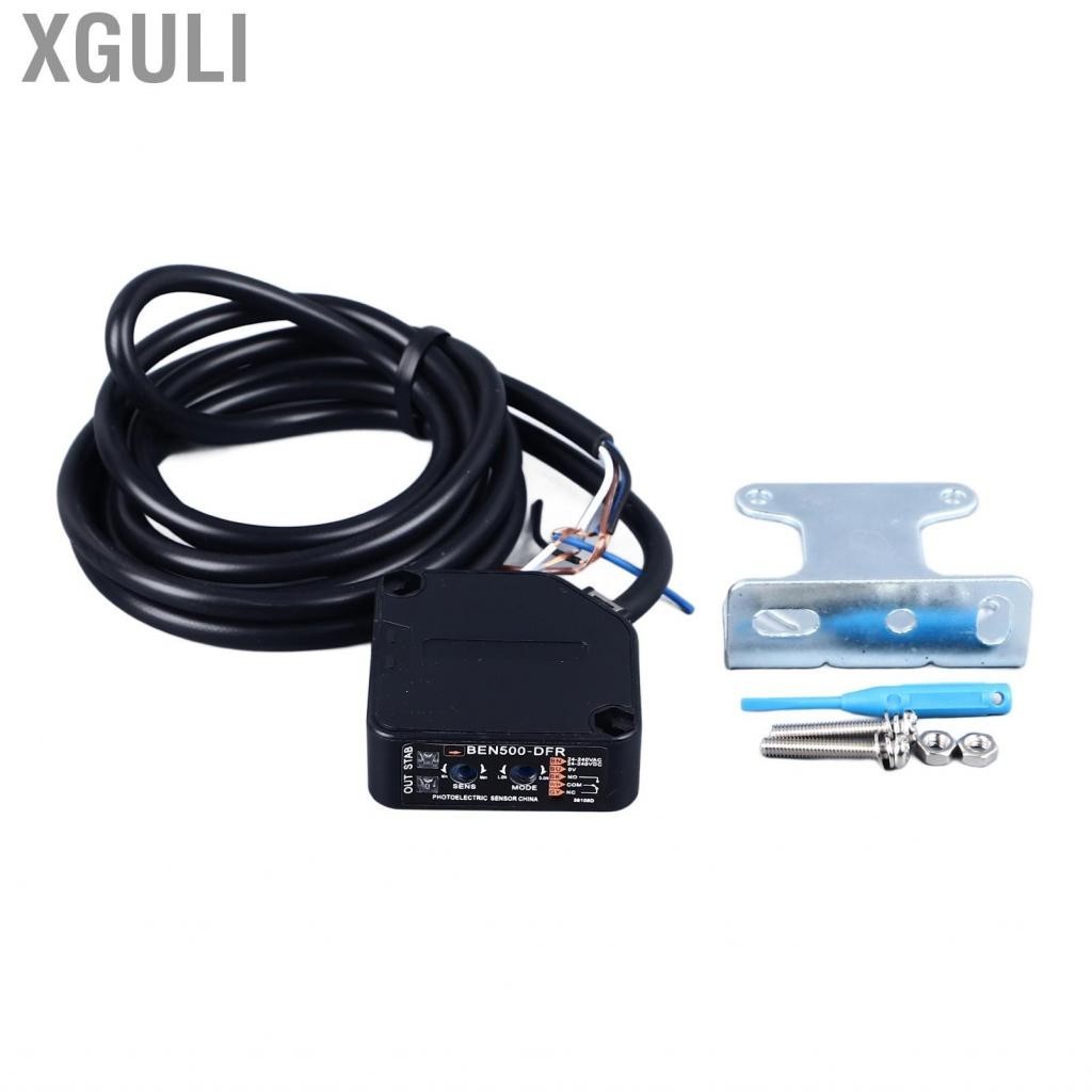 Xguli Optoelectronic Switch Sensor 24-240VAC DC Diffuse Reflection Photoelectric for Non Transparent Object Detection