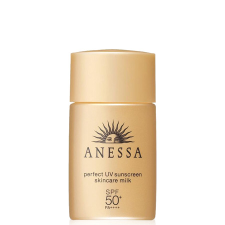 Anessa perfect UV sunscreen milk 20 ml. กันแดดเนื้อน้ำนม บางเบา Aqua