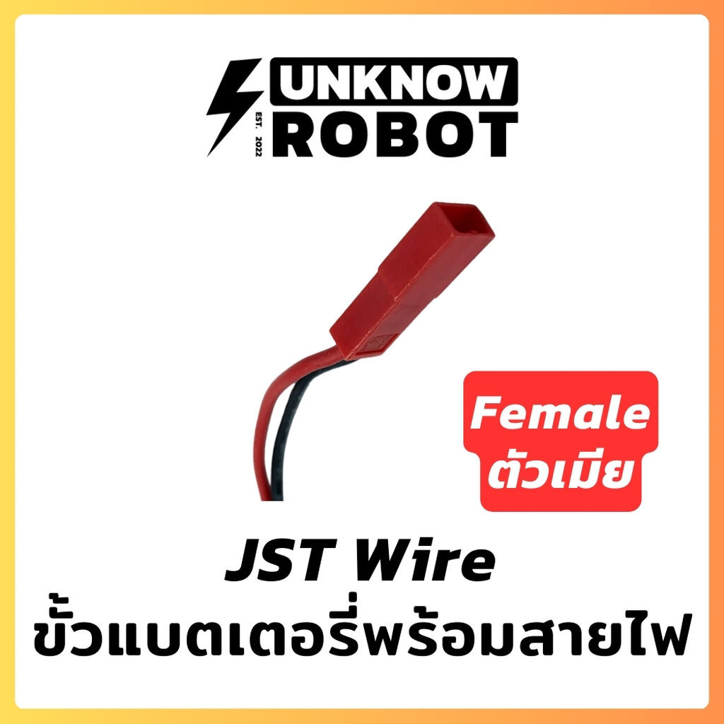 ขั้วแบตJST พร้อมสายไฟใหญ่พิเศษ ตัวเมีย