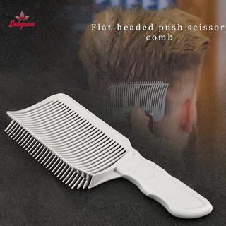 BYCE> หวีซีดจางตัดผมแบนผม Cutg หวีสําหรับชายทนความร้อน Fade แปรงใหม่