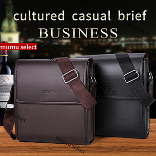 【High-End Mumu】 M206 Men's Quality Leather Business Sling Bag Classic Man Shoulder Messenger Bags