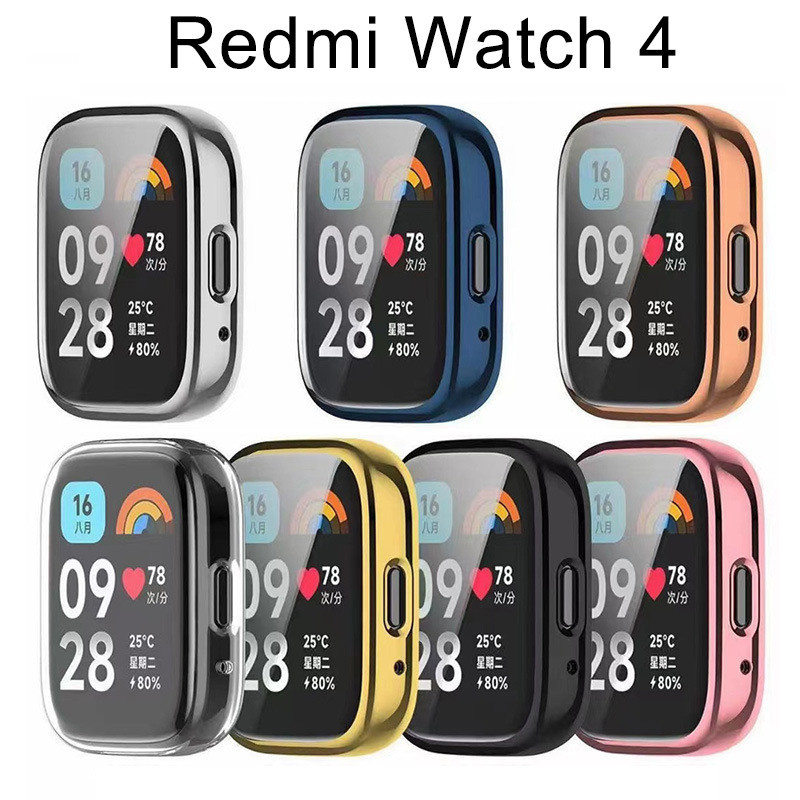 เคสซิลิโคน TPU นิ่ม กระจก สําหรับ Xiaomi Redmi Watch 4 Smart Watch ป้องกันหน้าจอ สําหรับ Redmi Watch 4