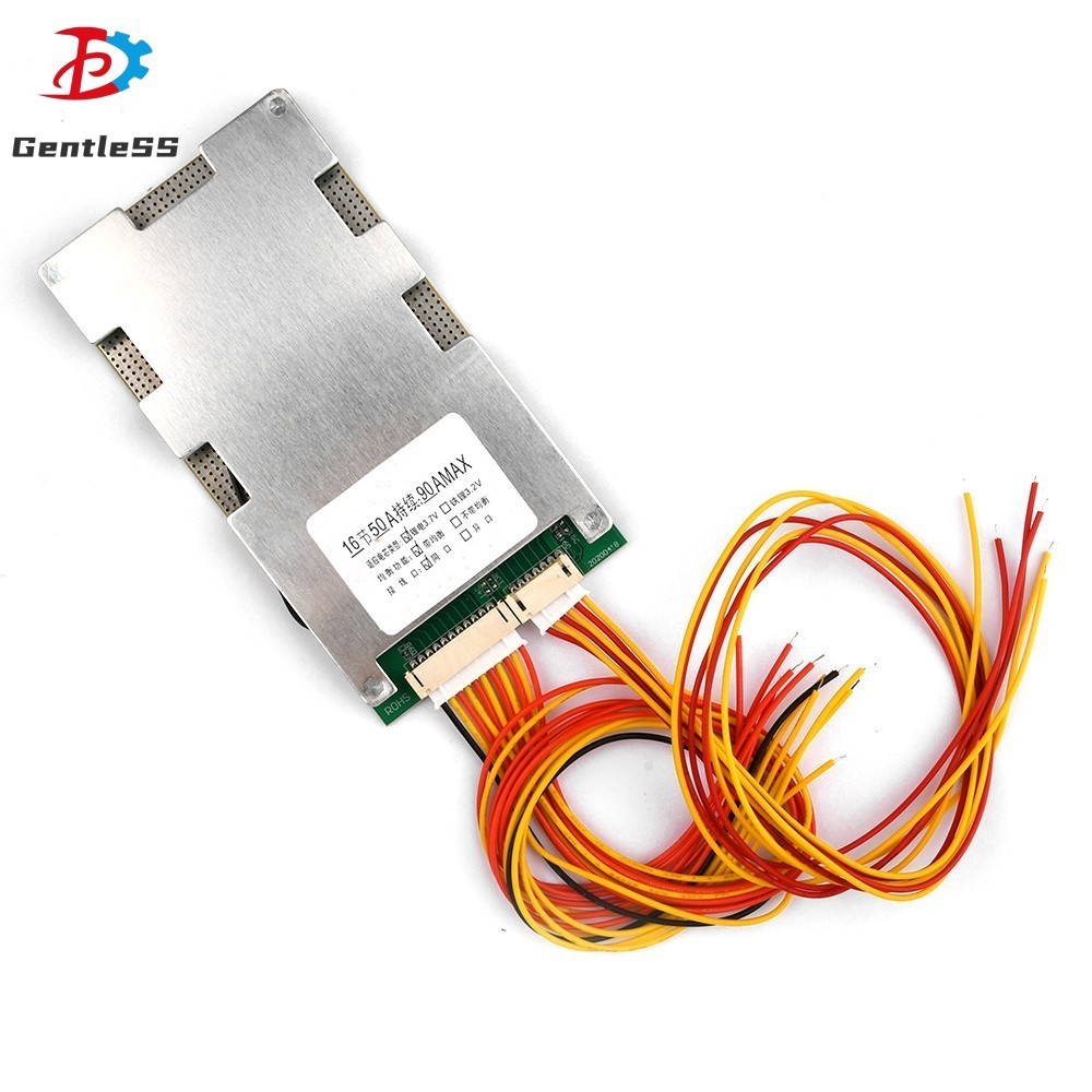 บอร์ดแบตเตอรี่ลิเธียม Li-ion LiFePO4 16S 60V 50A BMS PCB พร้อมตัวป้องกันการชาร์จ
