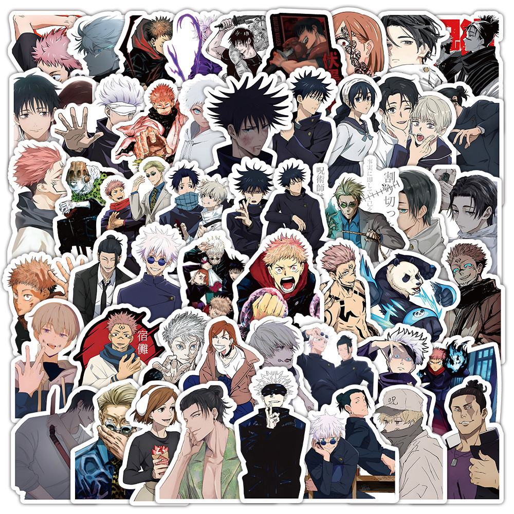 สติ๊กเกอร์ Jujutsu Kaisen 100 ชิ้น - Itadori Yuji, Gojo Satoru & Okkotsu Yuta Graffiti Decals DIY สติ๊กเกอร์กันน้ํา