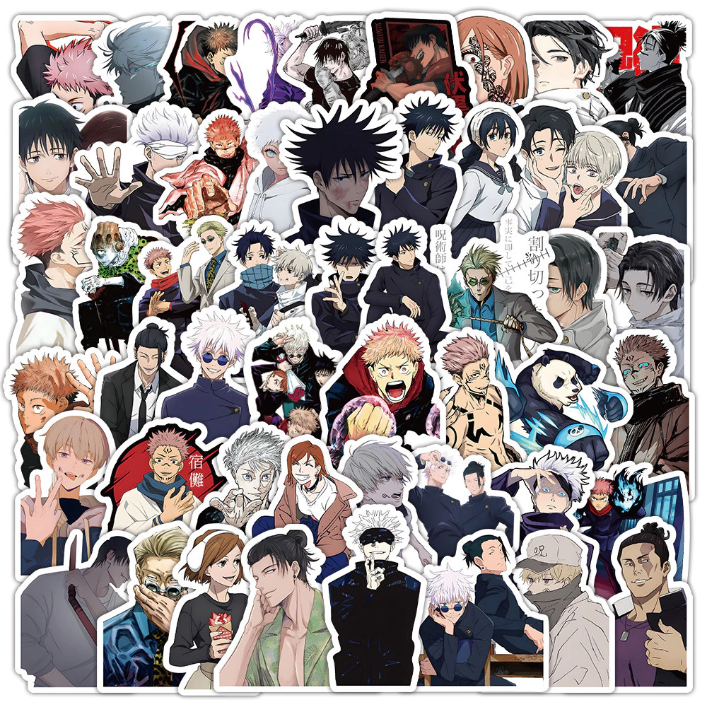 สติ๊กเกอร์ Jujutsu Kaisen 100 ชิ้น - Itadori Yuji, Gojo Satoru & Okkotsu Yuta Graffiti Decals DIY สติ๊กเกอร์กันน้ํา