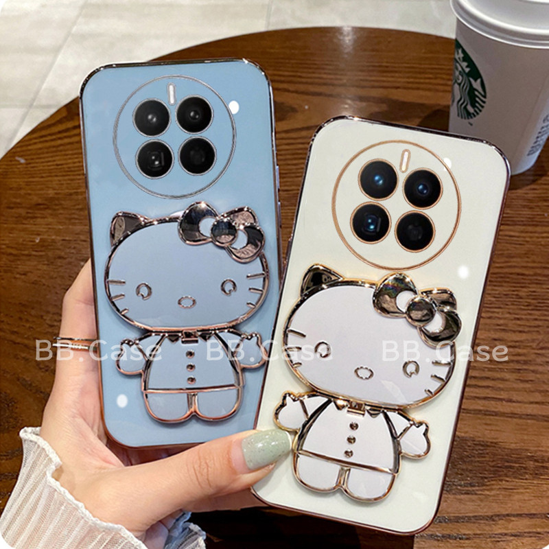 ขายดี เคส Phone Case Realme 12 Pro+ 11x 11 NFC Note 50 C67 Plus 4G 5G เคสโทรศัพท์ มือถือ กันกระแทก ลายการ์ตูน Hello Kitty พร้อมกระจกหมุน แฟชั่น สําหรับ 2024