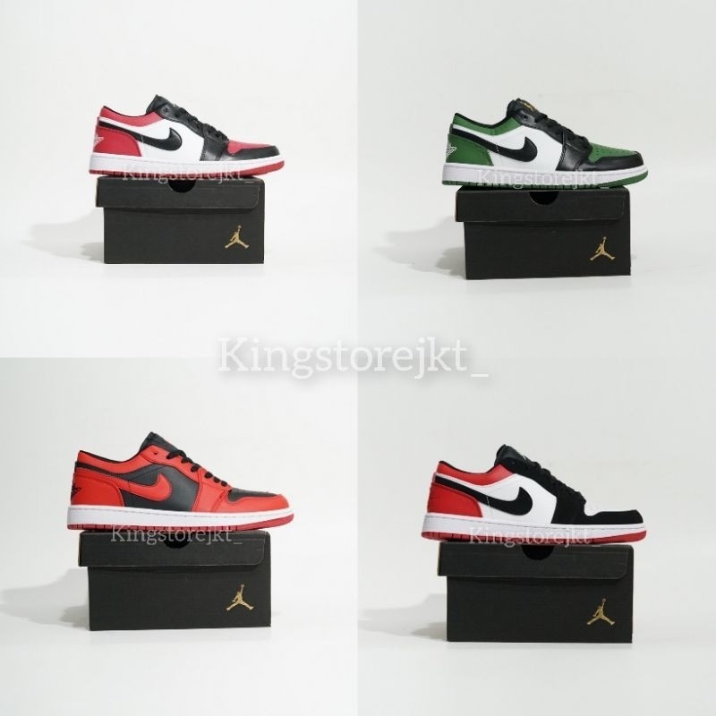 Nike Air Jordan 1 Low Black Toe/Greentoe/Dark Teal  คลาสสิก