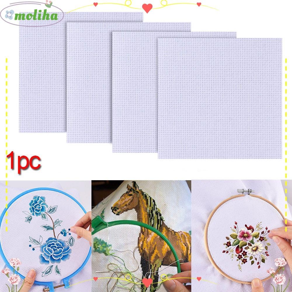 MOLIHA Aida Cloth DIY Canvas เย็บปักถักร้อย Cotton Cross
