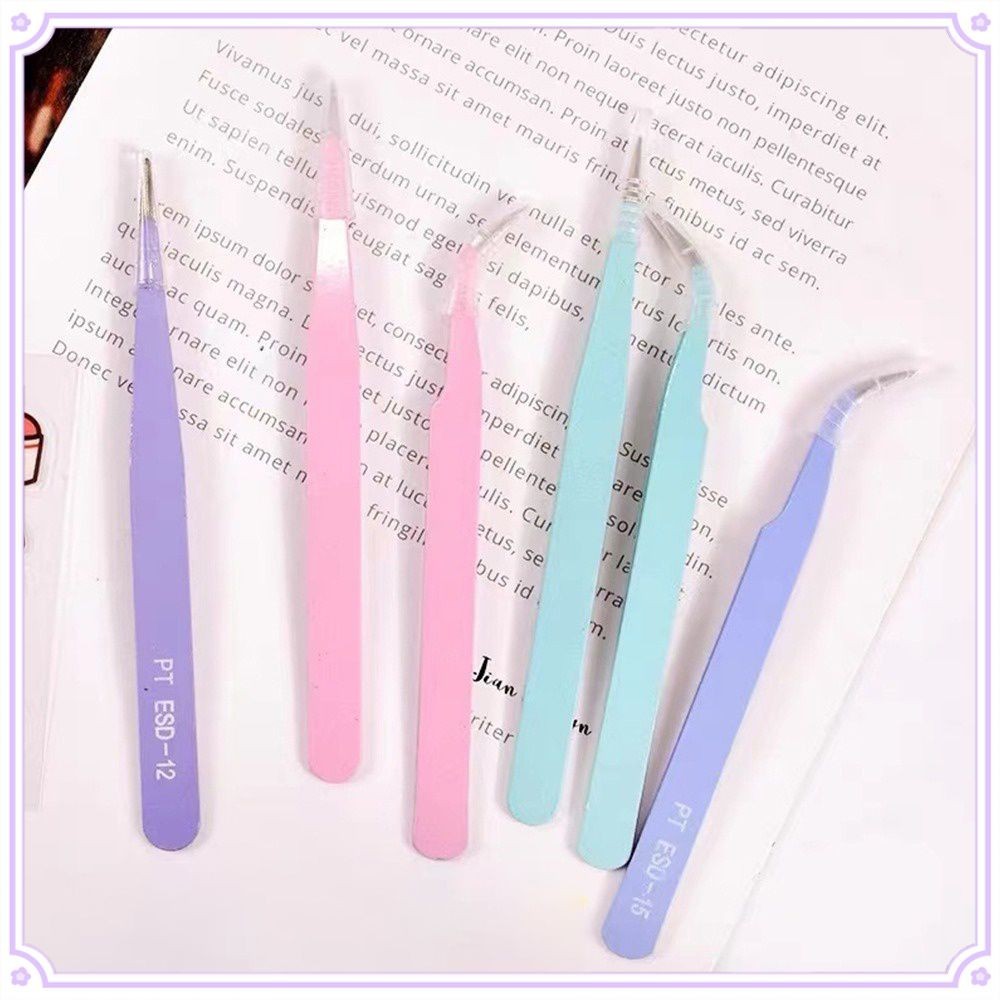 แหนบสเตนเลส อเนกประสงค์ แบบพกพา สีมาการอง สําหรับตกแต่งเล็บ 1 ชิ้น