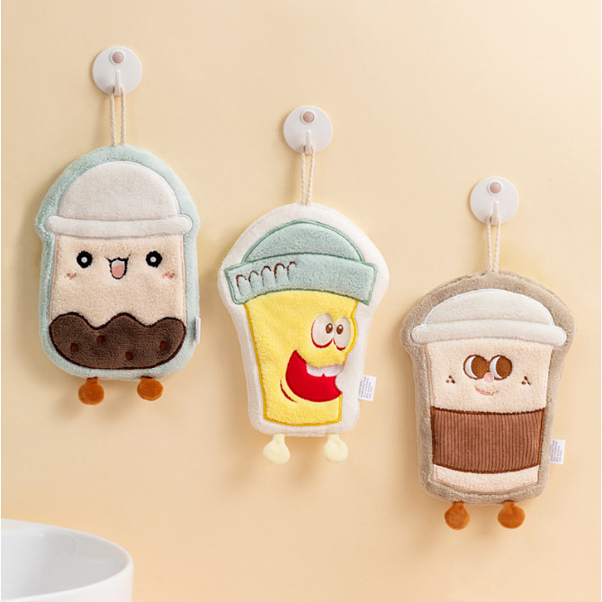 Helloshop ปลีก/ส่ง ผ้าขนหนูเช็ดมือ หนา นุ่ม กํามะหยี่ ห้องน้ํา