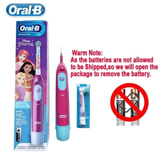 Oral B แปรงสีฟันไฟฟ้า ขนแปรงนุ่มพิเศษ ตั้งเวลาได้ 2 นาที กันน้ํา พร้อมแปรง แบบเปลี่ยน สําหรับเด็ก