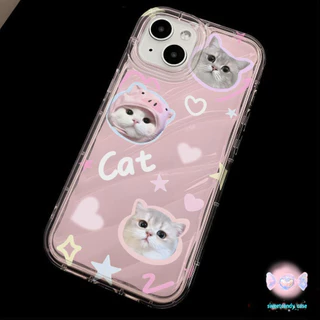[โปรโมชั่น] เคสโทรศัพท์ลายลูกสุนัขและลูกแมว เคสน่ารัก For iPhone14 11 12 13 15 Pro Max X XR XS Max 6 7 8 14 16 Plus