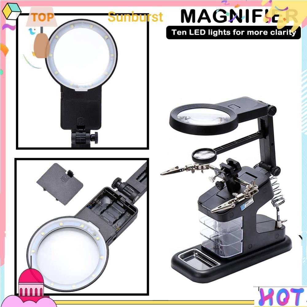 แว่นขยายเชื่อม พร้อมไฟ LED 10 ดวง [Sunburst11.th]