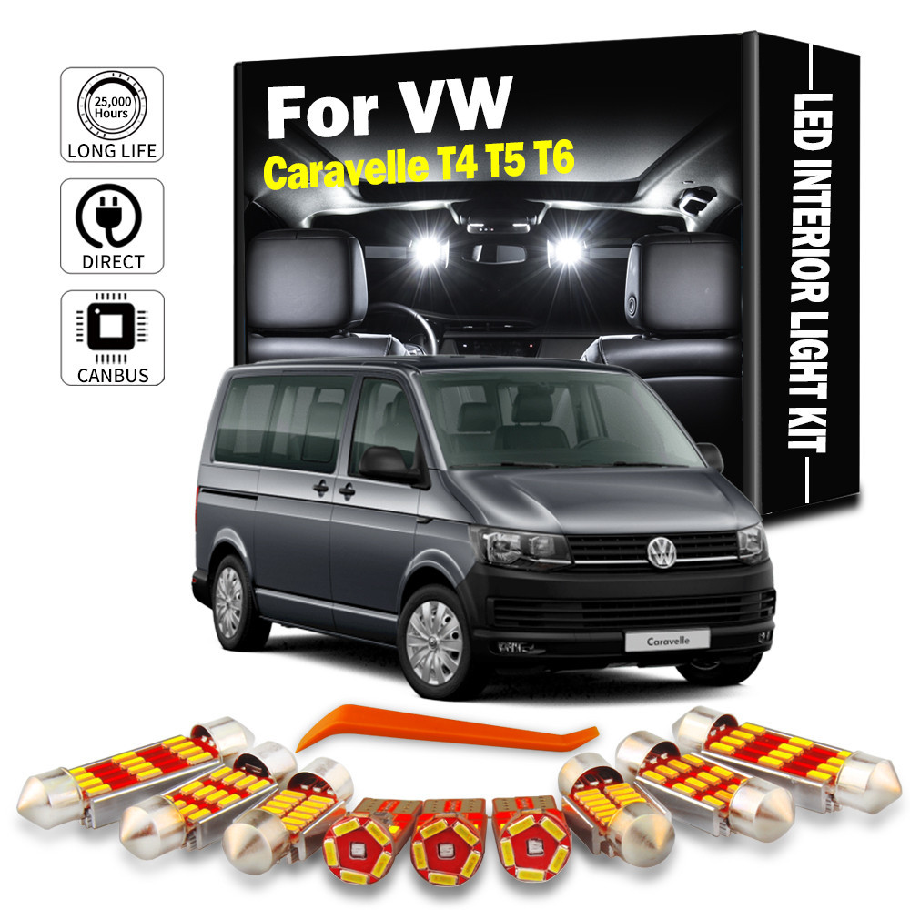 ชุดหลอดไฟ LED ภายในรถยนต์ สําหรับ Volkswagen VW T4 T5 T6 Caravelle 1996-2020