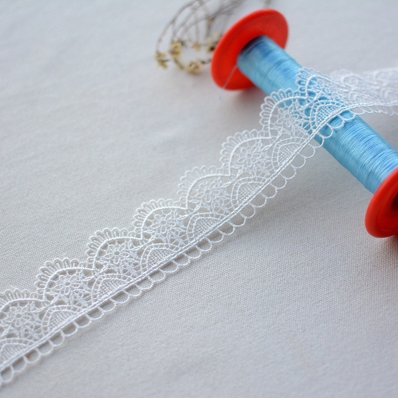 ผ้าลูกไม้เย็บปักถักร้อย กว้าง 4 ซม. ยาว 1 เมตร สําหรับตกแต่งกระโปรง DIY - รูปที่ 5