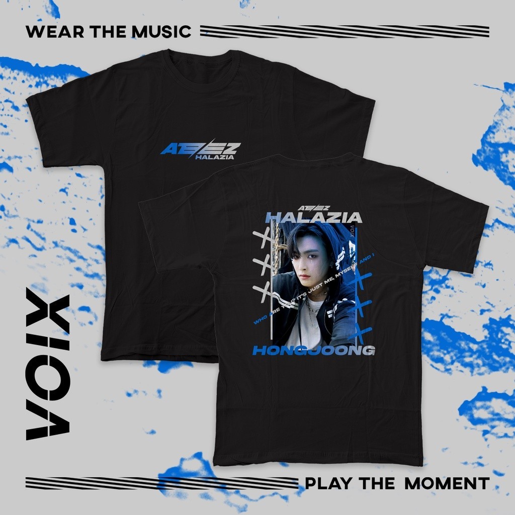 T-shirt เสื้อยืด พิมพ์ลาย Kpop ATEEZ "HALAZIA" | ฮ่องกง | Seonghwa | Yunho | Yeosang | ซาน | มิงกี้ 