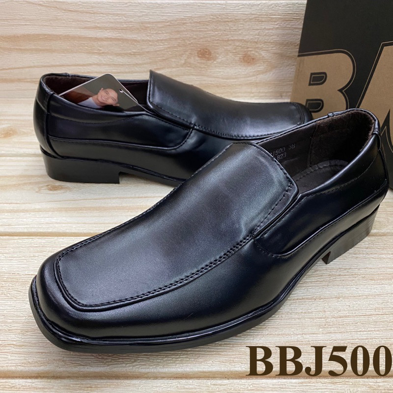 รองเท้าออกงาน Baoji BBJ 500 รองเท้าคัชชูหนังสีดำ ใส่ทำงาน ใส่ออกงาน (36-41) ลซ