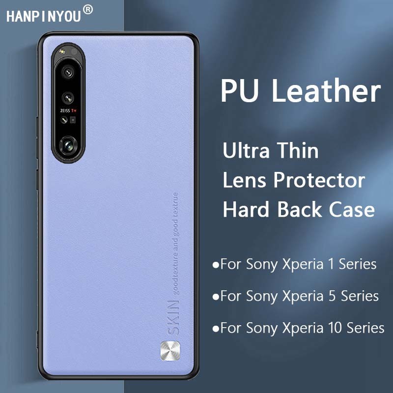 เคสหนังหรูหรา สําหรับ Sony Xperia 1 5 10 V IV III แข็ง เคลือบด้าน ป้องกันกล้อง นิ่ม TPU กันกระแทก เคส