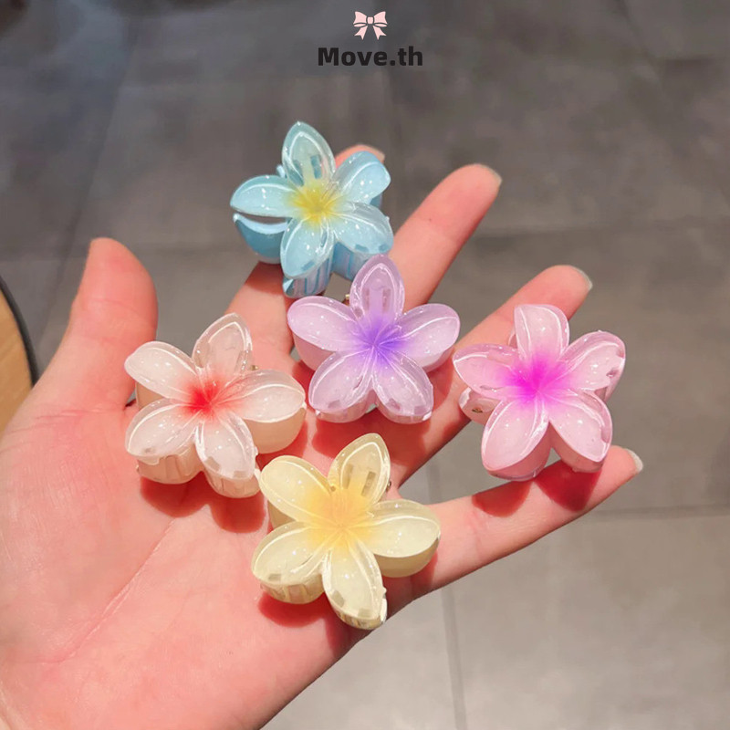 ส่งเร็วจากไทย ไข่ดอกไม้ผม Claw คลิปผมหางม้าสูง Claw คลิปผมหญิง-Move