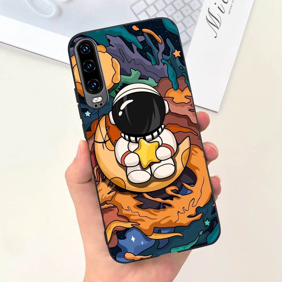 เคสโทรศัพท์มือถือ ซิลิโคนนุ่ม ลายการ์ตูนแมว ไดโนเสาร์ นักบินอวกาศน่ารัก สําหรับ Huawei P30 P30Pro P30 Pro P 30 30Pro