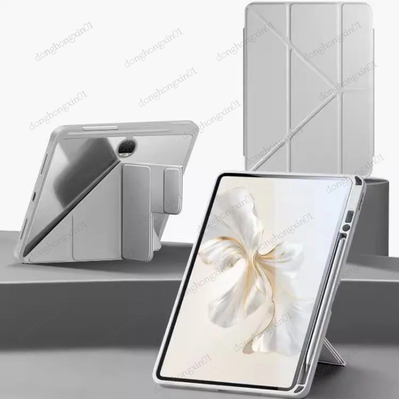 สําหรับ OnePlus Pad 2 / OnePlus Pad Pro 12.1 " 2024 Pad GO 11.4 Pad 11.6 Y พับอะคริลิคกรณีแม่เหล็ก Trifold Auto Sleep Wake แท็บเล็ตพร้อมช่องเสียบปากกา