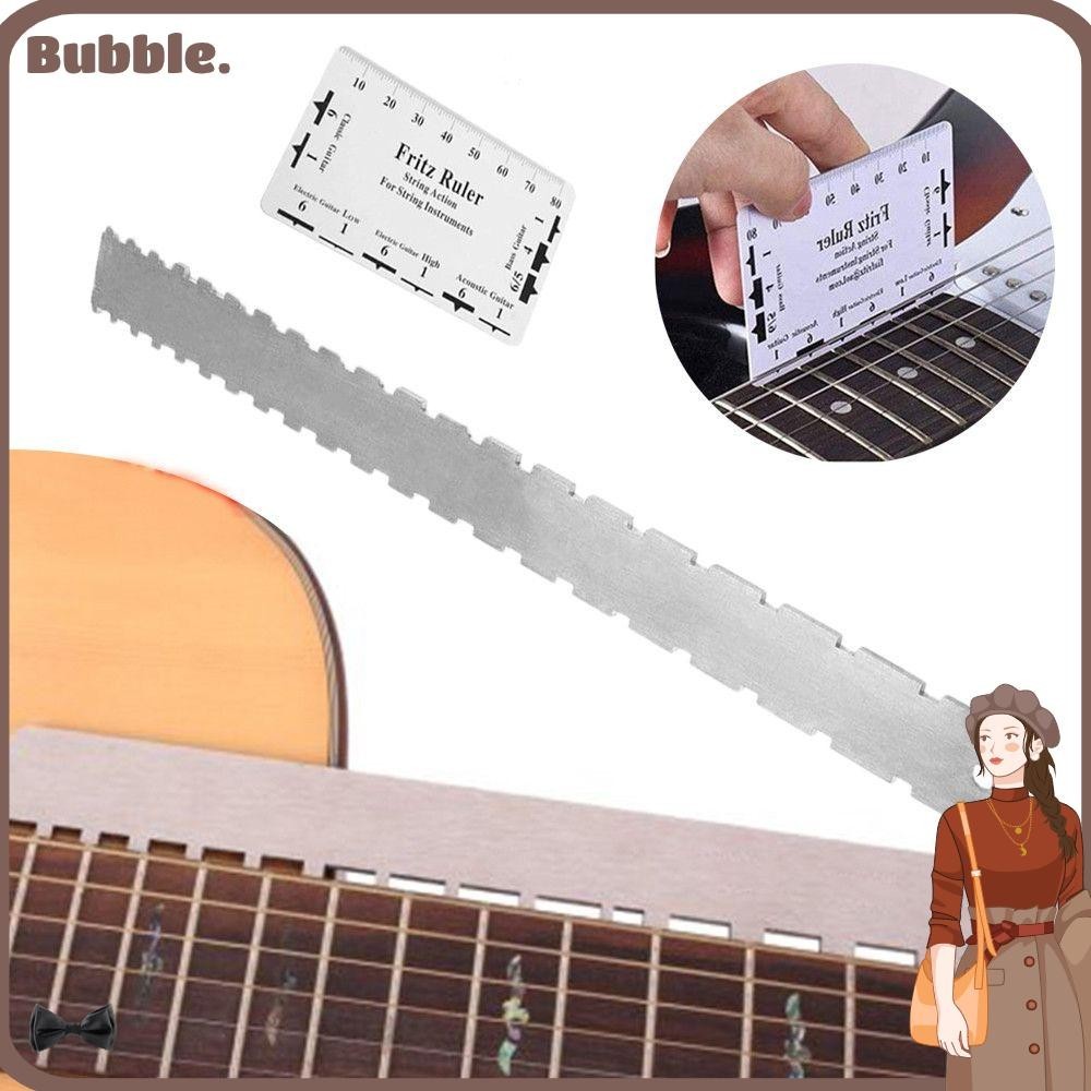 Bubble เกจวัดคอกีตาร์อะคูสติก กีตาร์ไฟฟ้า ขอบตรง พร้อมไม้บรรทัด สําหรับ Gibson Fender