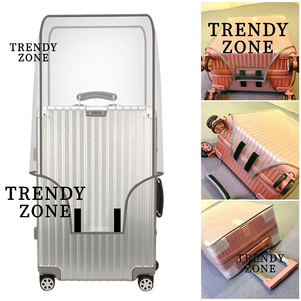 Trendyzone ผ้าคลุมกระเป๋าเดินทาง PVC แบบใส กันน้ํา กันฝุ่น ขนาด 16-28 นิ้ว