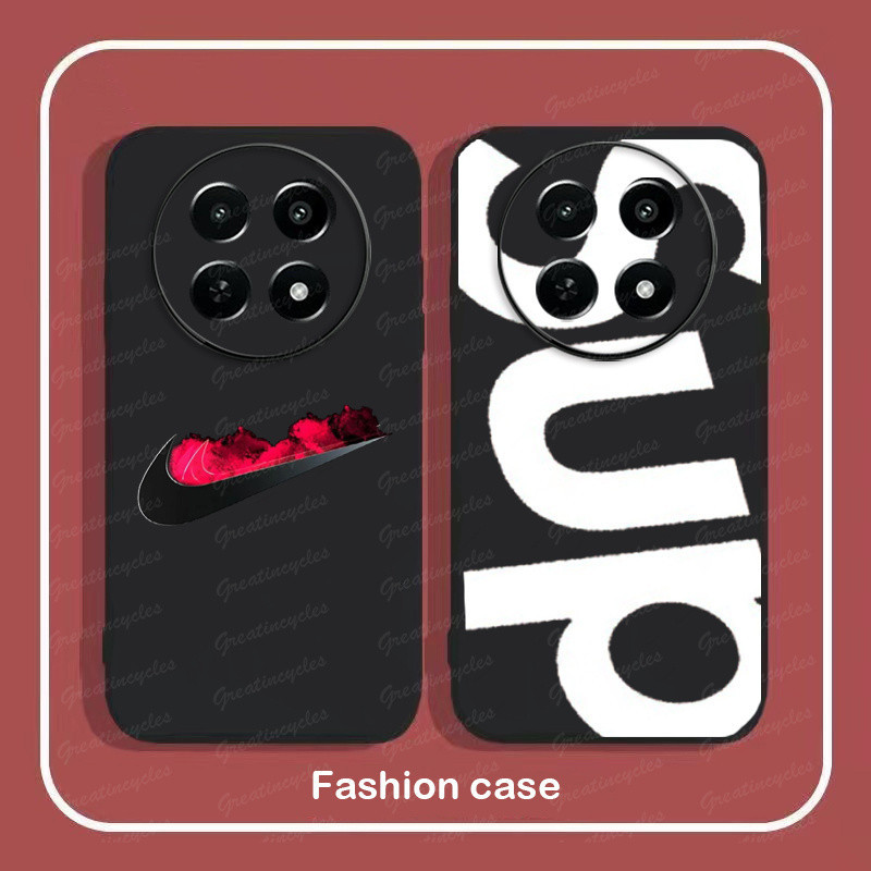 สําหรับ Realme 12x 5G RMX3998 / Realme 12 5G เคสโทรศัพท ์ Anti-fall TPU Anti-fingerprint แฟชั ่ นแบรนด ์ รูปแบบโทรศัพท ์ มือถือ