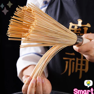 SMART แปรงไม้ไผ่ขัดกระทะ ด้ามไม้หนาจับถนัดมือ Pot cleaning brush