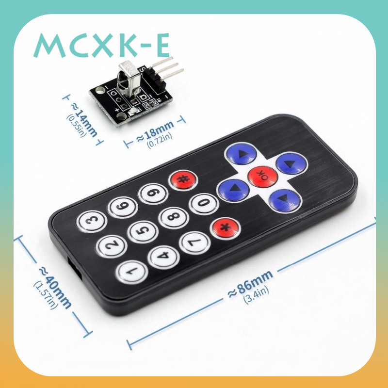 Mcxk-e ชุดโมดูลรีโมตคอนโทรลไร้สายอินฟราเรด IR HX1838 สําหรับ Raspberry Pi arduino