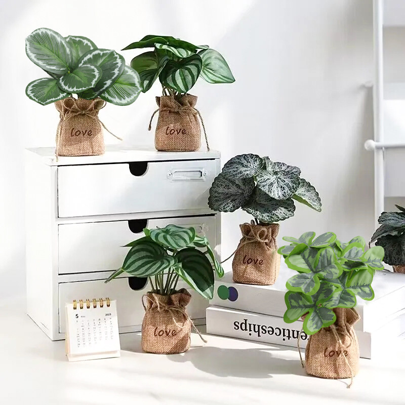 กระถางต้นไม้จําลอง สีเขียว สําหรับตกแต่งโต๊ะ พร็อพถ่ายภาพ งานแต่งงาน - รูปที่ 4