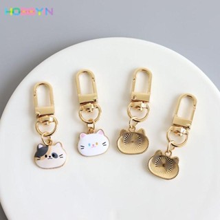 HOBBYIN พวงกุญแจโลหะ จี้รูปแมว ขนาดเล็ก สําหรับห้อยกระเป๋า