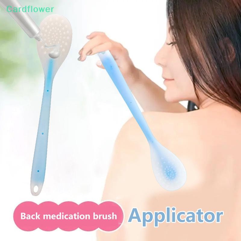 <Cardflower> Multi-function Lotion Ointment Long Handle Body ซิลิกาเจลนวดฟรี Back Applicator เครื่องมือลดราคา