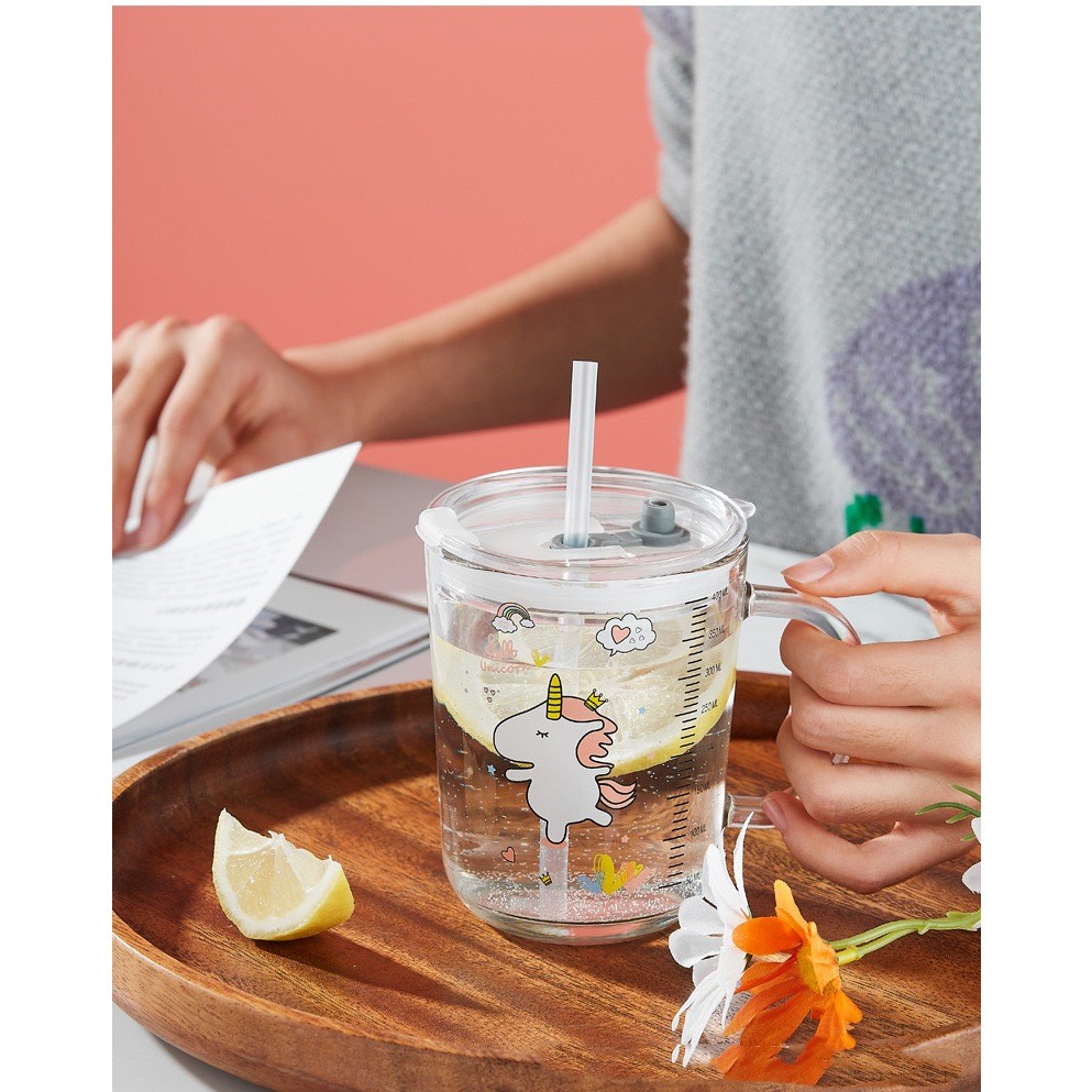 แก้วน้ำ350ml สําหรับเด็ก ดีไซน์มินิมอล ปลอดภัยไร้สาร กันกระแทกดี ดูปริมาณน้ำได้แม้เงย