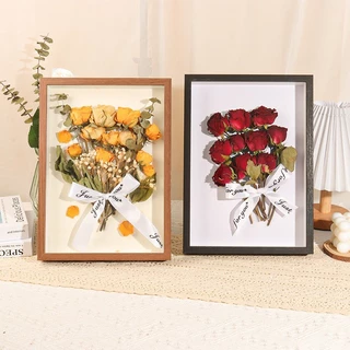 กรอบรูป สำหรับใส่ดอกไม้แห้ง สามมิติ กรอบรูปกลวง DIY ของตกแต่งบ้าน ของขวัญวันเกิด