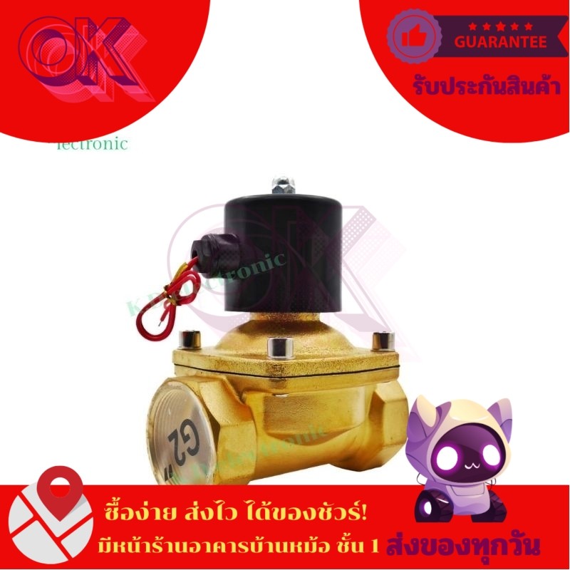โซลินอยด์วาล์ว Solenoid Valve 2”(ทองเหลือง )ไฟ12v,24v,220vรุ่น 2W-500-50(ปกติปิด) สินค้าพร้อมส่ง