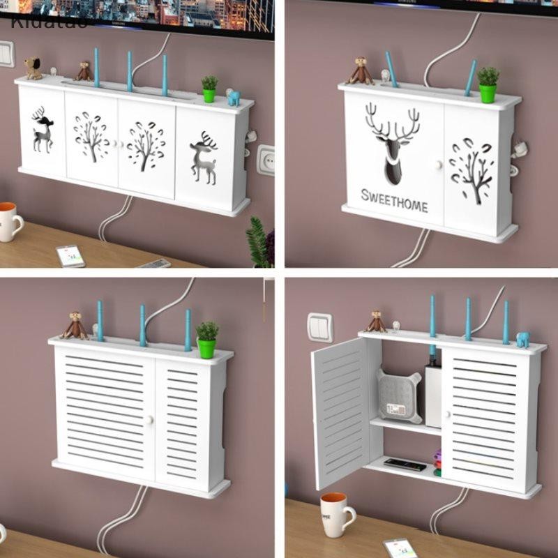 Kidatao กล่องเก็บชั้นวางเราเตอร์ไร้สาย Wifi ขนาดใหญ่ Cable Power Plus Wire ใหม่