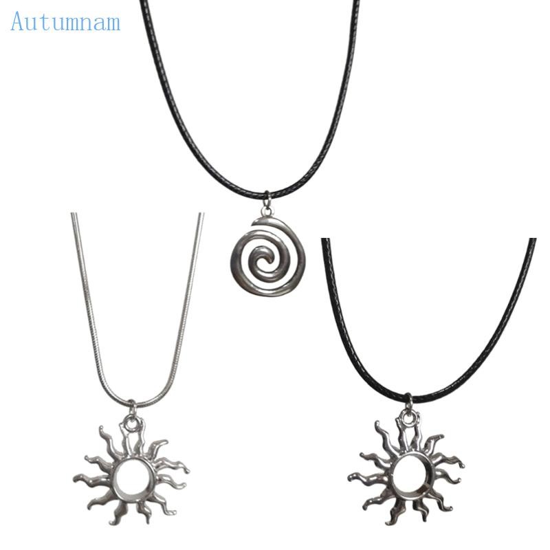 Autu Fashion Niche Sun Star Swirl Pendant Collarbone Chain Temperament Necklace